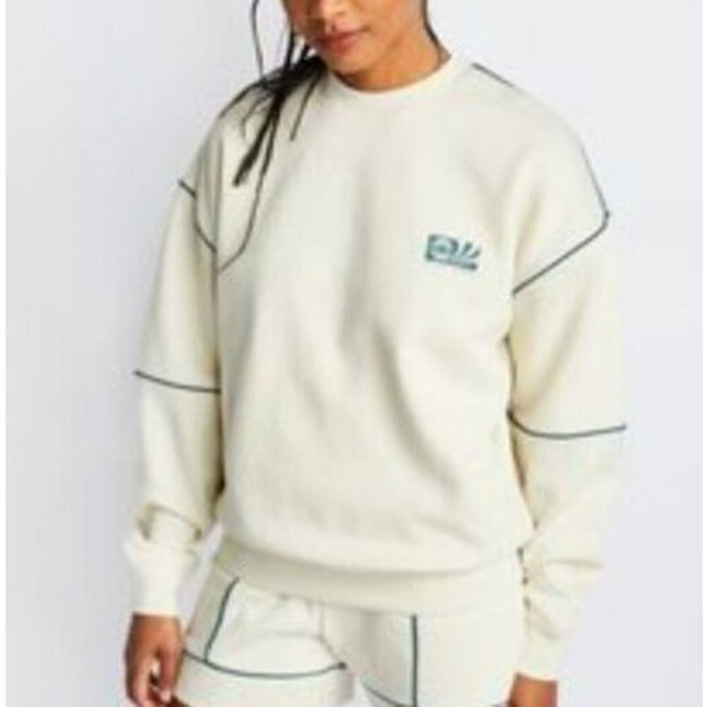 Melody Ehsani ME Sweatshirt Size 3XL Unisex Ivory with Green Trim